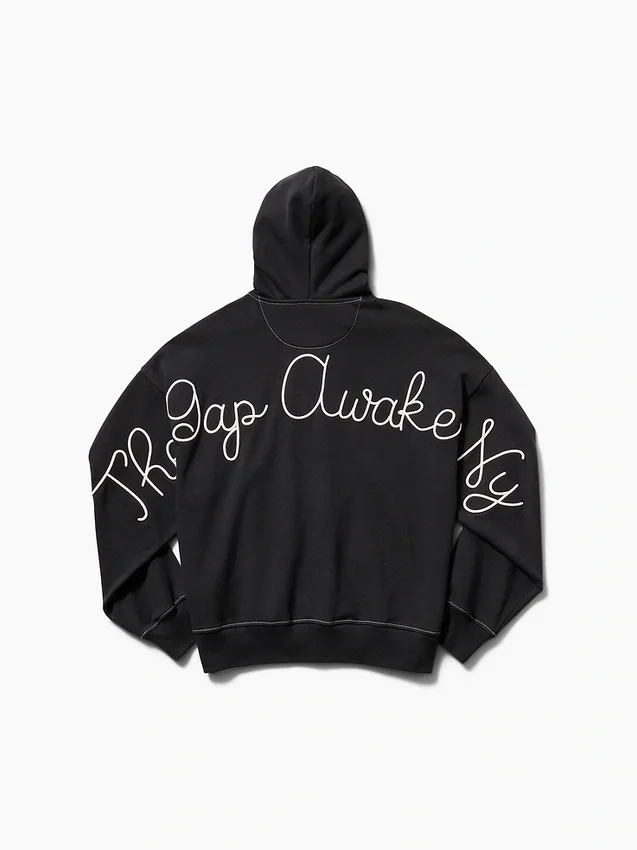 GAP × Awake Ny – těžká oversized mikina s kapucí a zipem s logem