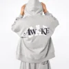 GAP × Awake Ny – těžká oversized mikina s kapucí a zipem s logem