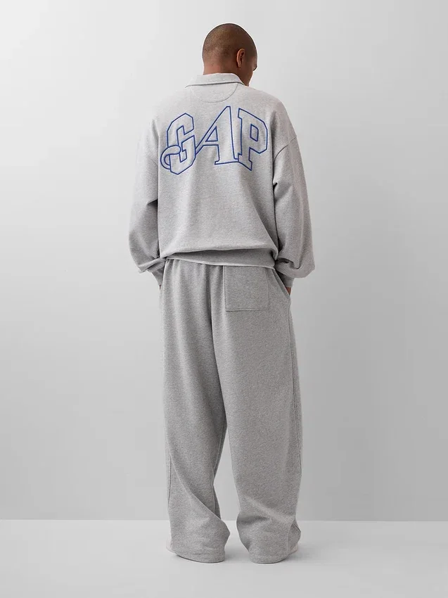 GAP × Awake Ny Těžký oversized pulovr s čtvrtinovým zipem
