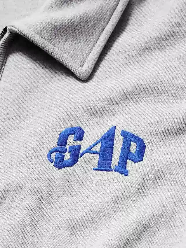 GAP × Awake Ny Těžký oversized pulovr s čtvrtinovým zipem