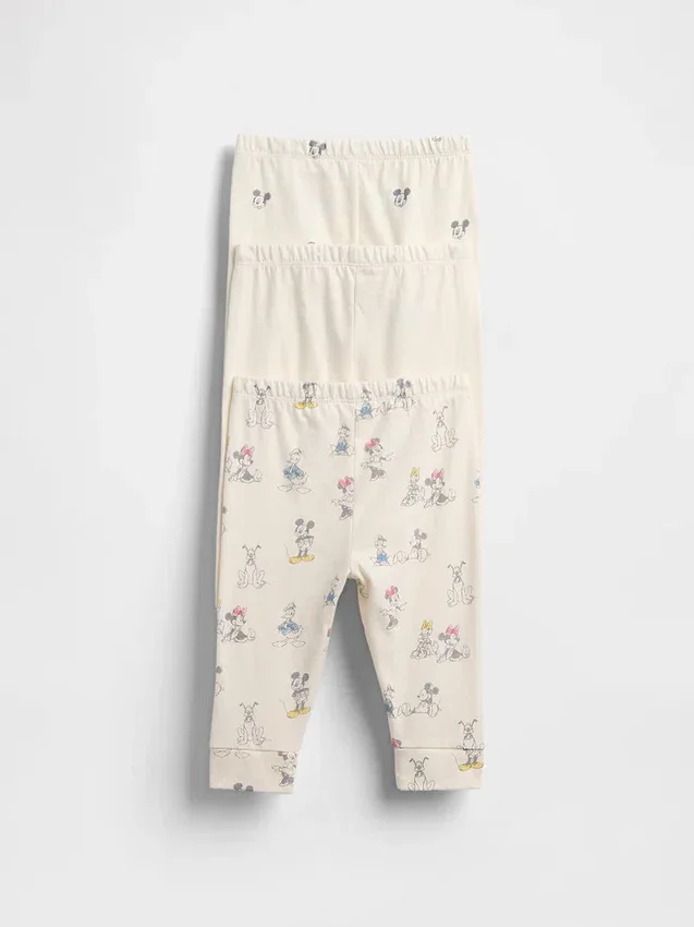 GAP × Disney Baby – kalhoty z organické bavlny s elastickým pasem (balení po 3 kusech)