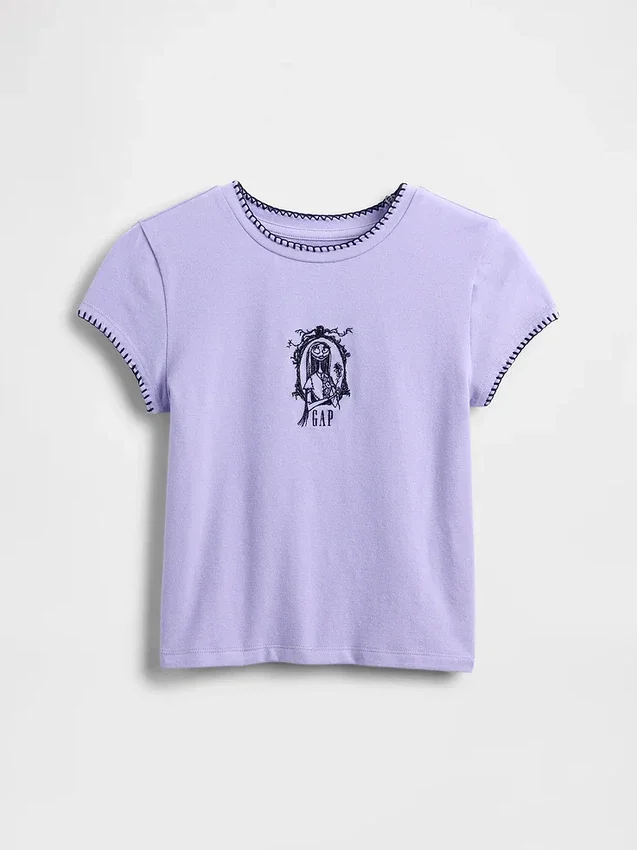 Gap × Disney: Dětské tričko s potiskem „Tim Burton's The Nightmare Before Christmas“ v zúženém střihu