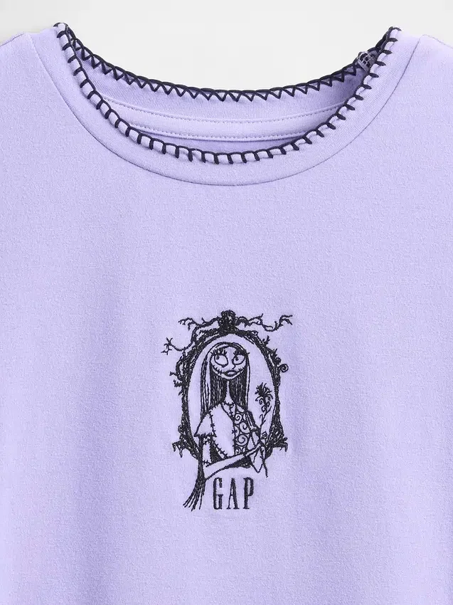 Gap × Disney: Dětské tričko s potiskem „Tim Burton's The Nightmare Before Christmas“ v zúženém střihu