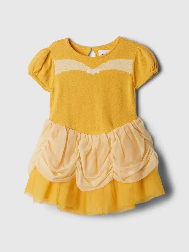 Gap × Disney Miminka a Batolata Šaty z tylu s princeznou Belle