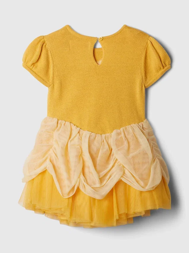 Gap × Disney Miminka a Batolata Šaty z tylu s princeznou Belle