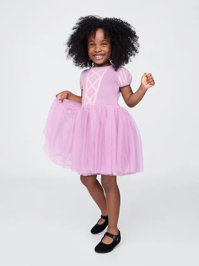 GAP × Disney Miminka a Batolata Tylové šaty Rapunzel