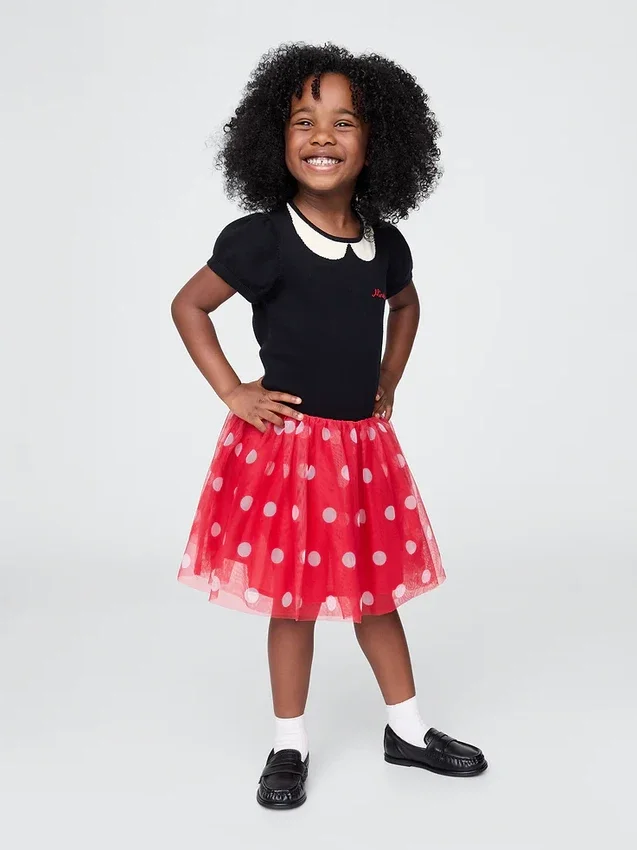 Gap × Disney Miminka a Batolata Tylové šaty s motivem Minnie Mouse