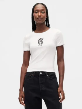 Gap × Disney: Moderní tričko s úzkým střihem „Tim Burton’s The Nightmare Before Christmas“