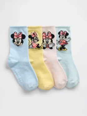 Gap × Disney Ponožky s krátkou manžetou pro batolata s motivem Minnie Mouse (balení po 4 kusech)