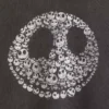 GAP × Disney Tim Burton: Noční můra před Vánocemi – těžká mikina s motivem lebky