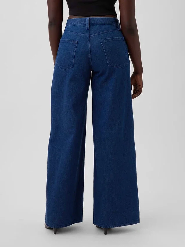 GAP × Hfr Nízko sedící extra volné džíny s květinovým vzorem od Atelier Ndigo