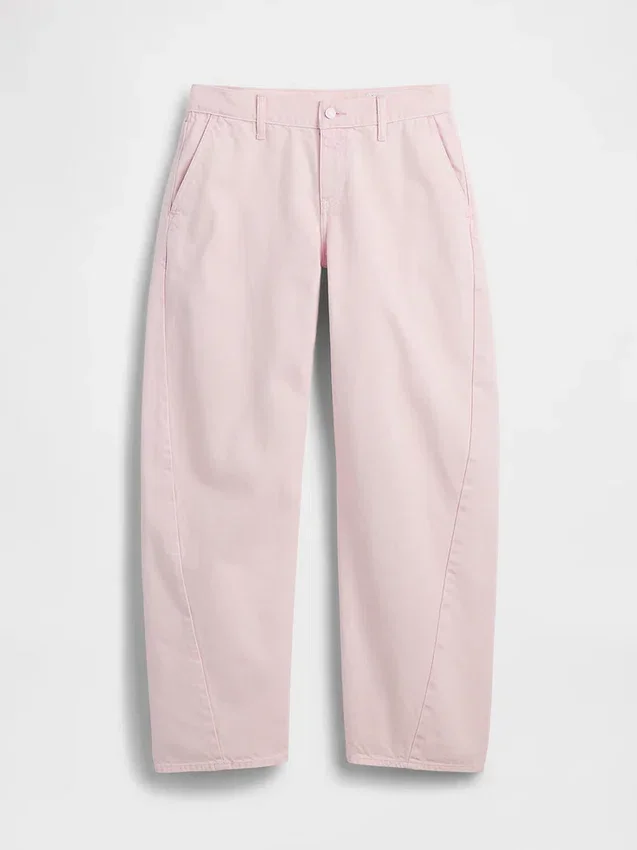 GAP × Hfr Růžové volné džíny s nízkým pasem z kolekce Nicole Benefield