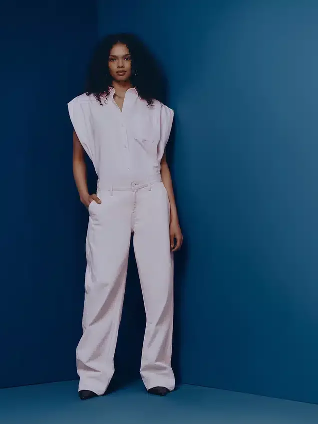 GAP × Hfr Růžové volné džíny s nízkým pasem z kolekce Nicole Benefield