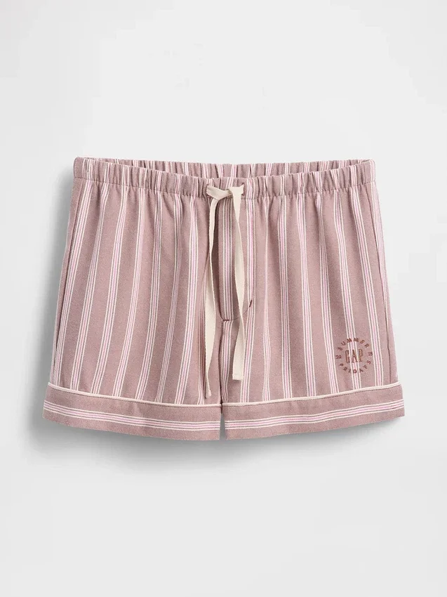 GAP × Summer Fridays Flanelové pruhované pyžamové šortky