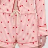 GAP × Summer Fridays Flanelové pyžamové šortky s motivem srdíček