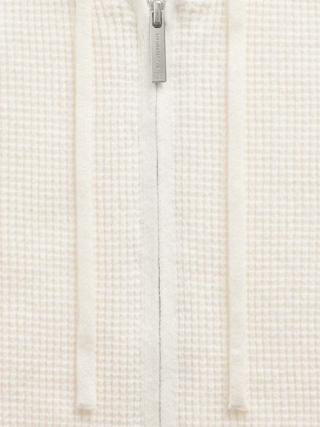 GAP × Summer Fridays Mikina s kapucí CashSoft Waffle Crop