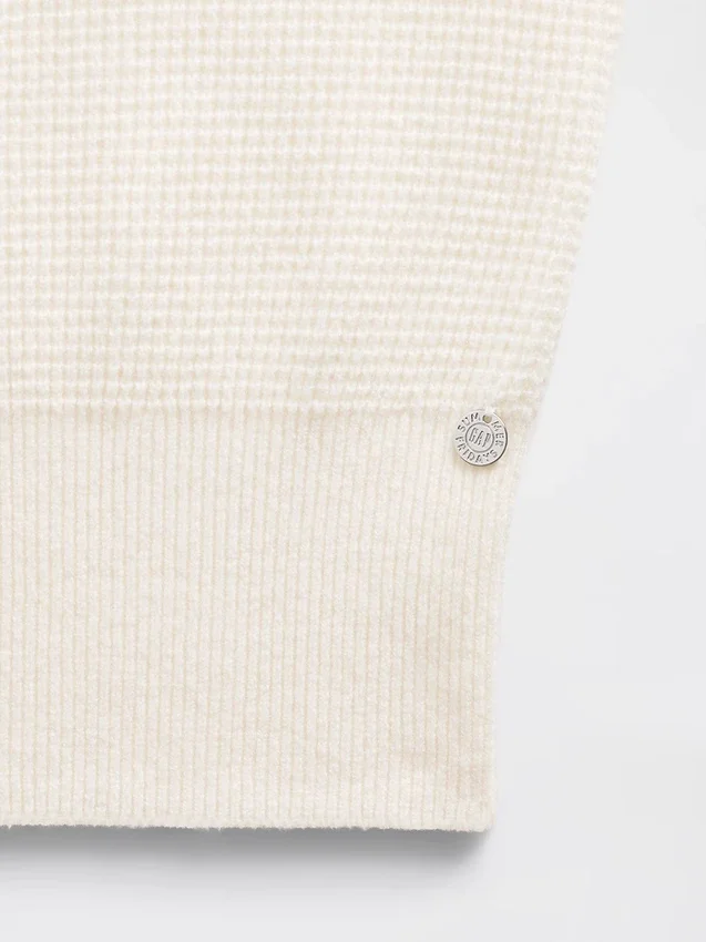 GAP × Summer Fridays Mikina s kapucí CashSoft Waffle Crop