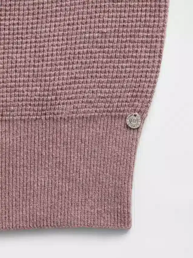 GAP × Summer Fridays Mikina s kapucí CashSoft Waffle Crop