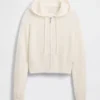 GAP × Summer Fridays Mikina s kapucí CashSoft Waffle Crop