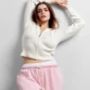 GAP × Summer Fridays Mikina s kapucí CashSoft Waffle Crop