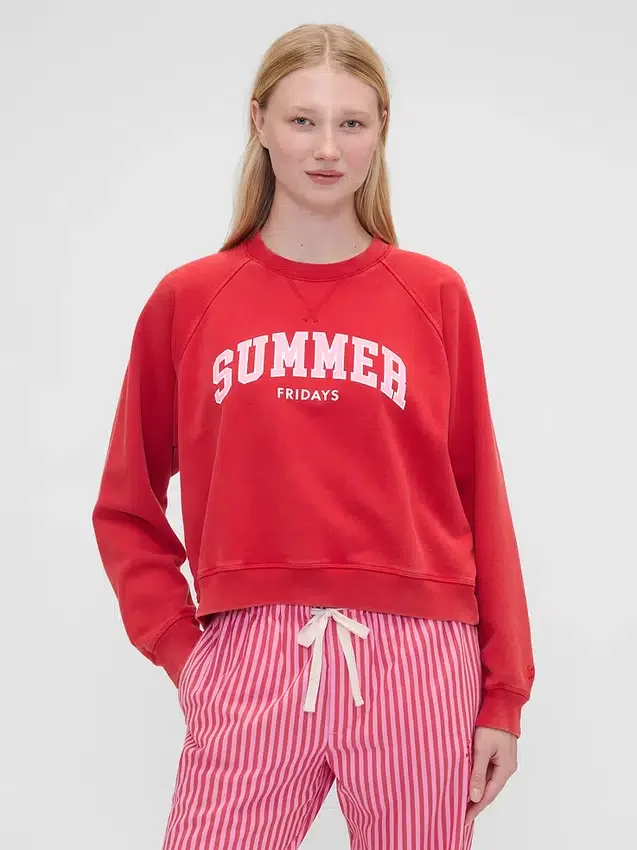 Gap × Summer Fridays Oversized mikina s raglánovými rukávy a logem