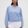Gap × Summer Fridays Oversized mikina s raglánovými rukávy a logem