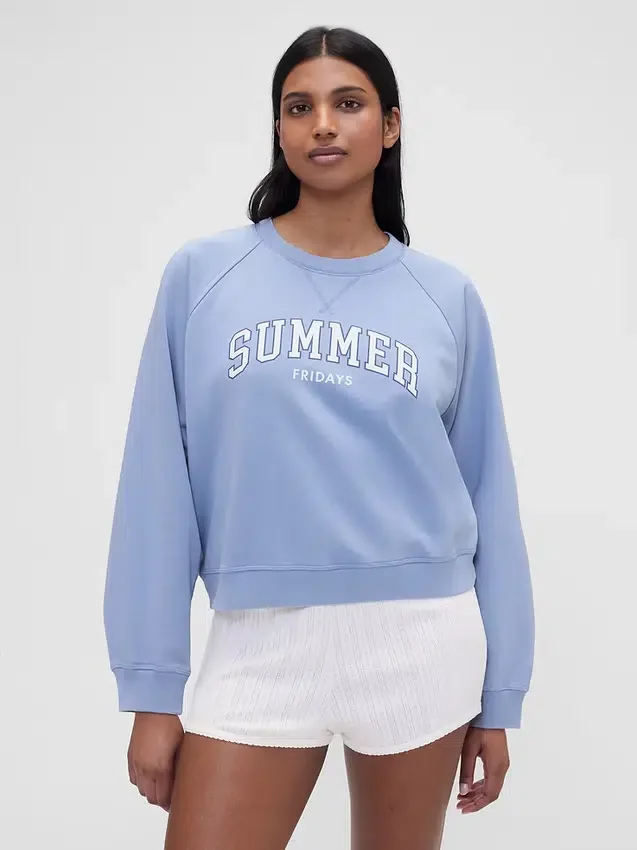 Gap × Summer Fridays Oversized mikina s raglánovými rukávy a logem