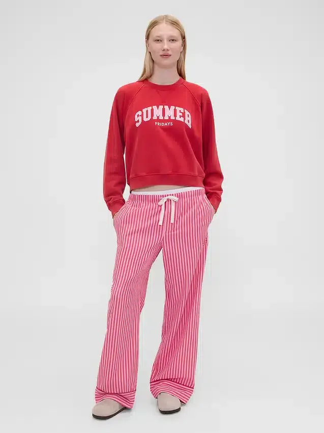 Gap × Summer Fridays Oversized mikina s raglánovými rukávy a logem