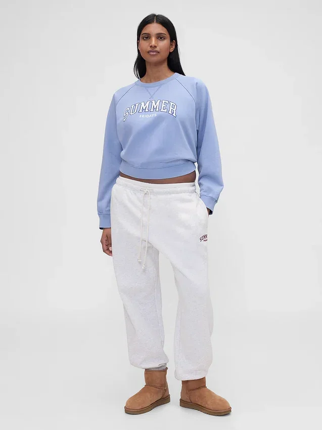 Gap × Summer Fridays Oversized mikina s raglánovými rukávy a logem