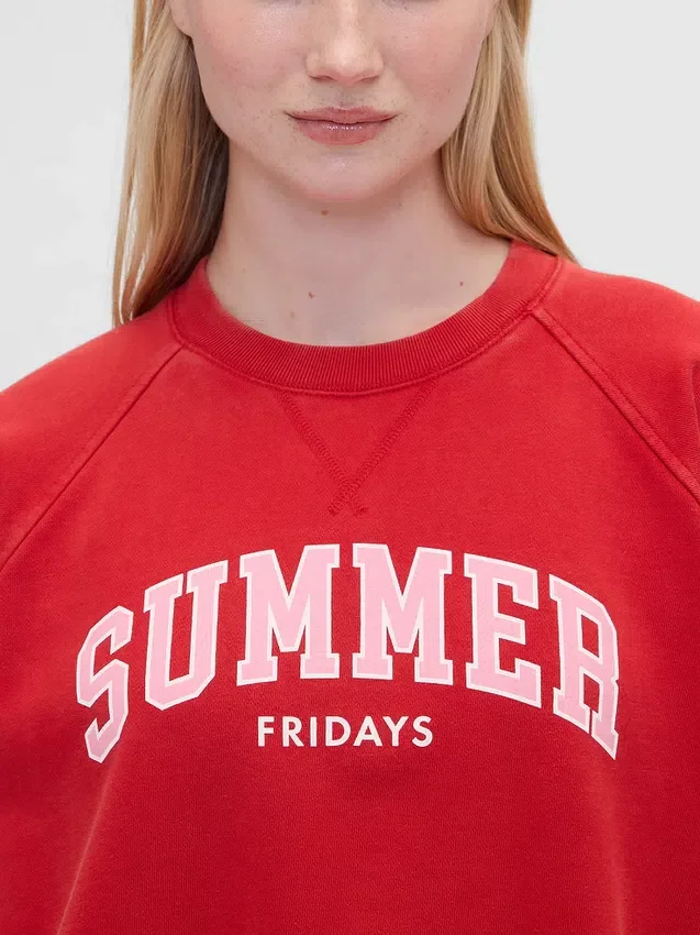 Gap × Summer Fridays Oversized mikina s raglánovými rukávy a logem