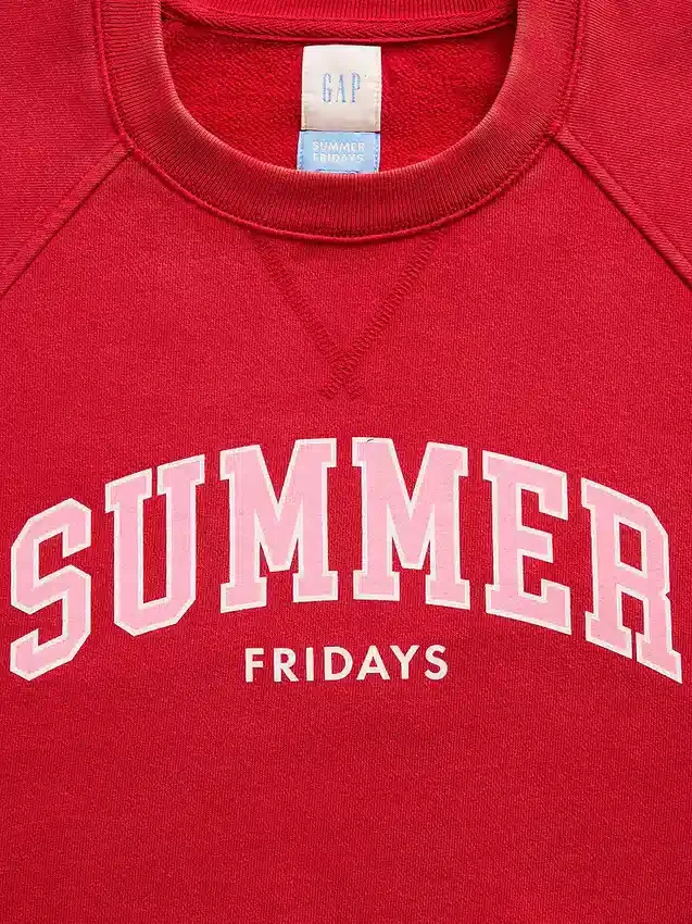 Gap × Summer Fridays Oversized mikina s raglánovými rukávy a logem