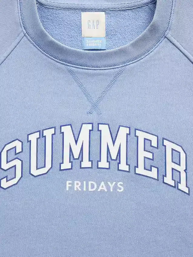 Gap × Summer Fridays Oversized mikina s raglánovými rukávy a logem