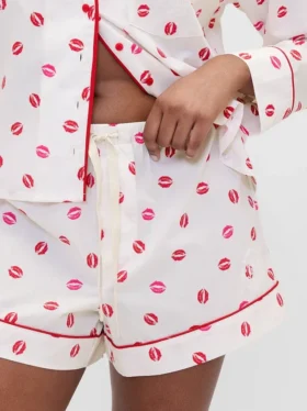 GAP × Summer Fridays Poplin Kiss pyžamové šortky