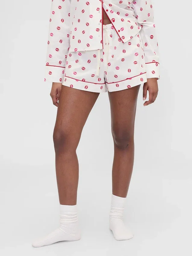 GAP × Summer Fridays Poplin Kiss pyžamové šortky