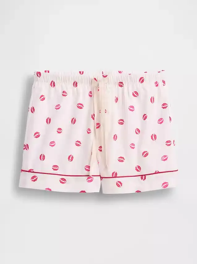 GAP × Summer Fridays Poplin Kiss pyžamové šortky