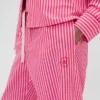 GAP × Summer Fridays Pyžamové kalhoty z popelínové tkaniny s pruhy v uvolněném střihu