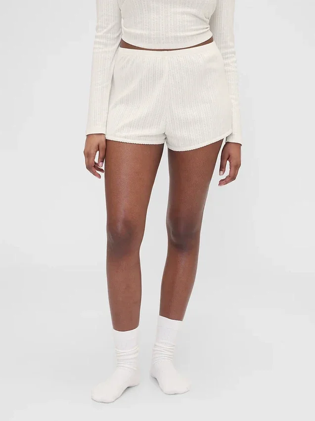 GAP × Summer Fridays Pyžamové šortky s pointelle vzorem