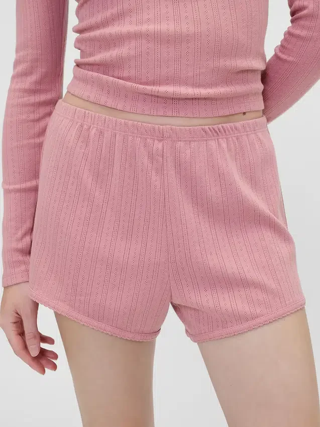GAP × Summer Fridays Pyžamové šortky s pointelle vzorem