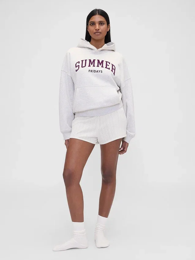 Gap × Summer Fridays Těžká oversized mikina s kapucí a logem