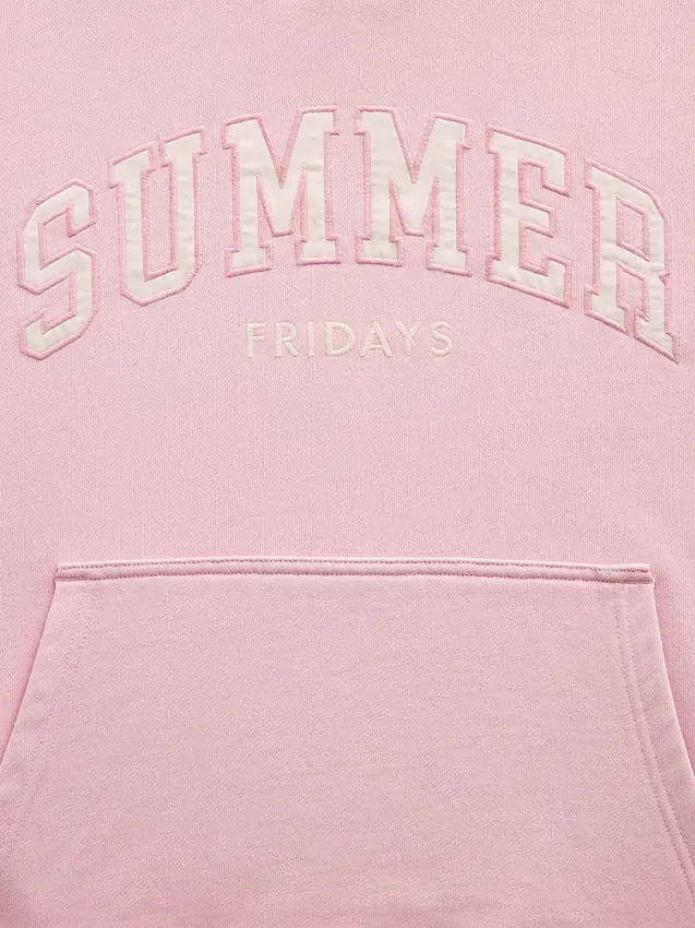 Gap × Summer Fridays Těžká oversized mikina s kapucí a logem