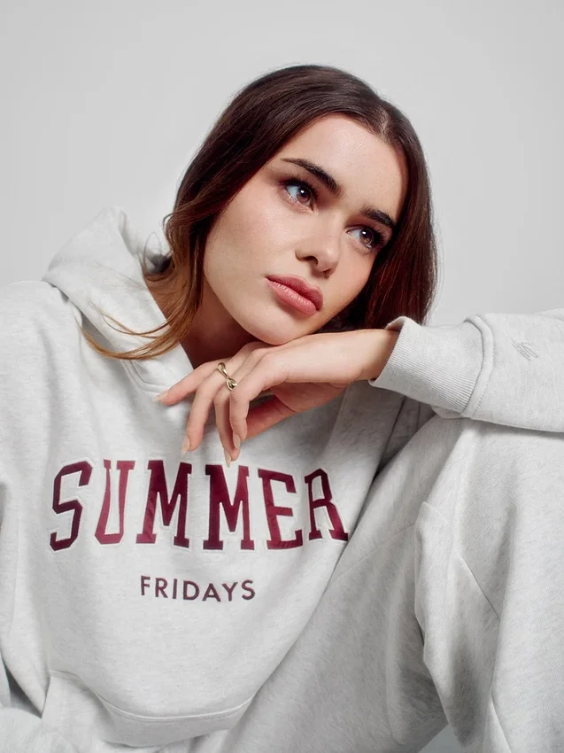 Gap × Summer Fridays Těžká oversized mikina s kapucí a logem