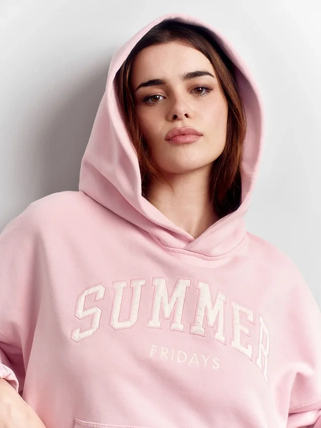 Gap × Summer Fridays Těžká oversized mikina s kapucí a logem