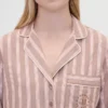 GAP × Summer Fridays Volná flanelová pruhovaná pyžamová košile