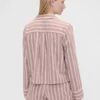GAP × Summer Fridays Volná flanelová pruhovaná pyžamová košile