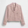 GAP × Summer Fridays Volná flanelová pruhovaná pyžamová košile