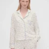 Gap × Summer Fridays Volná flanelová pyžamová košile s tečkami