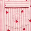 GAP × Summer Fridays Volná flanelová pyžamová košile se srdíčky