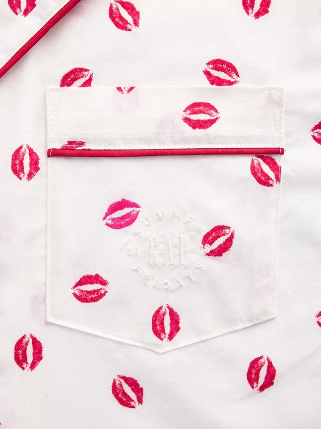 GAP × Summer Fridays Volná popelínová pyžamová košile „Kiss“