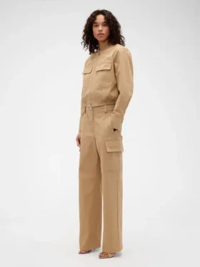 Gap × Victoria Beckham Kalhoty s vysokým pasem a kapsami