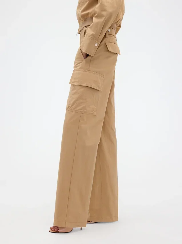 Gap × Victoria Beckham Kalhoty s vysokým pasem a kapsami